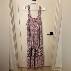 Knox Rose Pink and Orange Patterned Maxi Dress